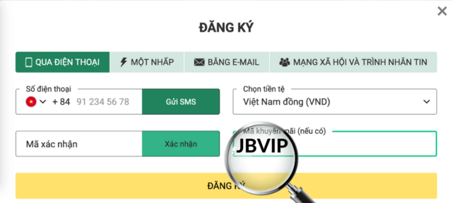 Betwinner bước đăng nhập